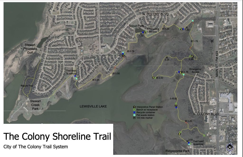 Colony Shoreline Trail Map